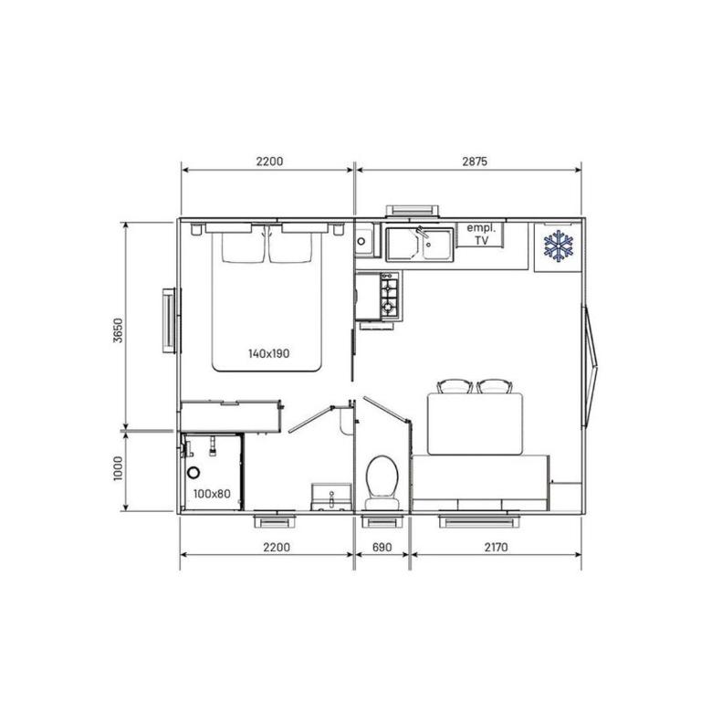 Mobil-home confortable pour 2 pers. - API-1-52-2439 - Mobile Home - 9