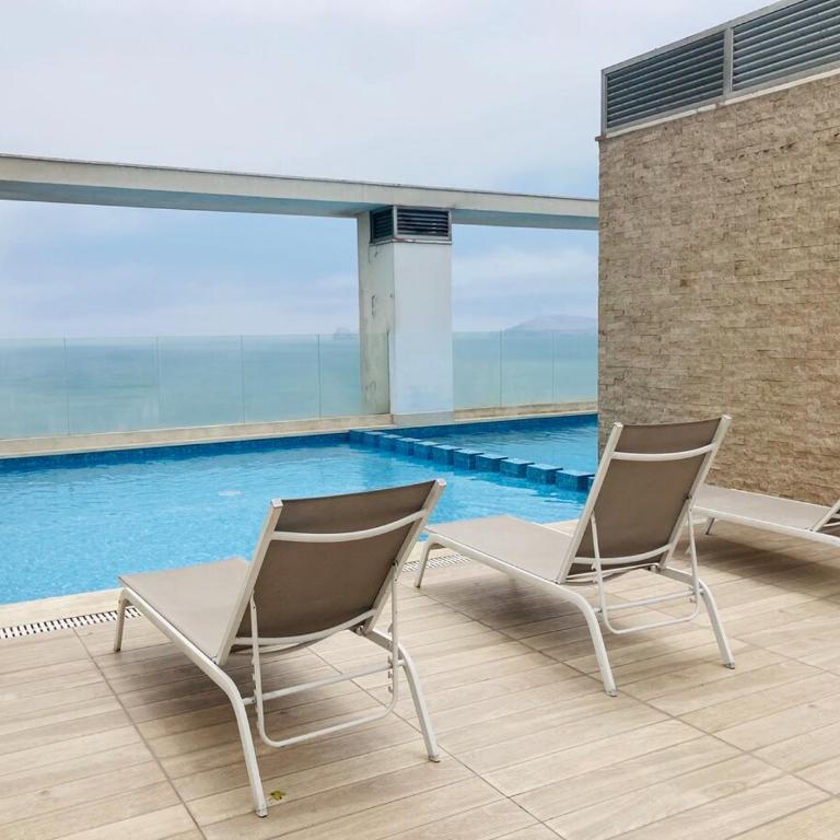 Depa familiar con vista al mar - Balcón piscina y cochera - Apartamento de 2 dormitorios con balcón y vistas al mar - 6