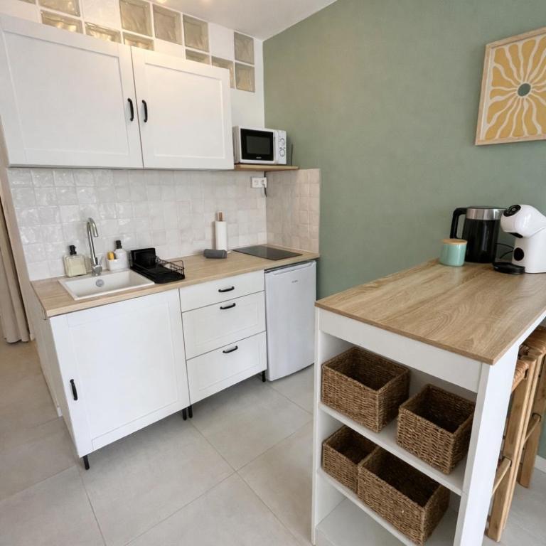 Le Cocon Azur - Studio 2P, Terrasse, AC, Plage - Studio - Vue sur Mer - 17