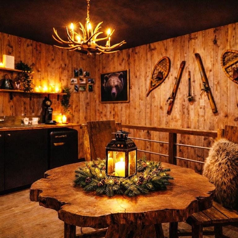 Le Chalet romantique, SPA XXL, 5 min centre ville, Écran cinéma, Lit king size, cascade d'eau - Suite Deluxe avec Baignoire Spa - 5