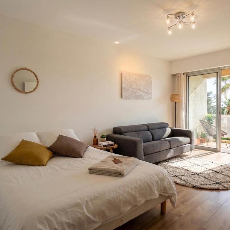 Sea view flat with car park boarder Cannes - Appartement 1 Chambre - 2