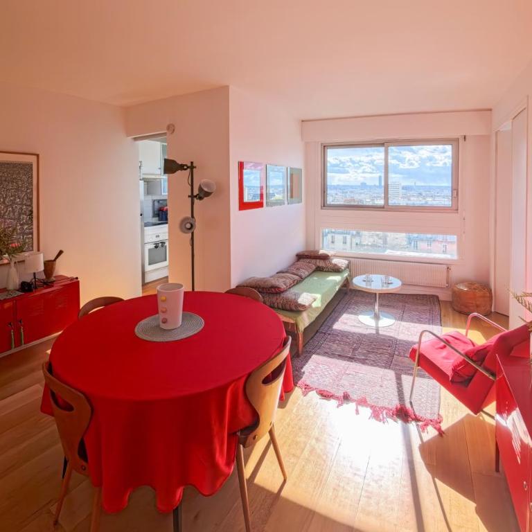 Loft 80m2 au 9ème étage avec ascenseur - Parking Gratuit - Vues panoramiques sur tout Paris - Appartement 2 Chambres - 59