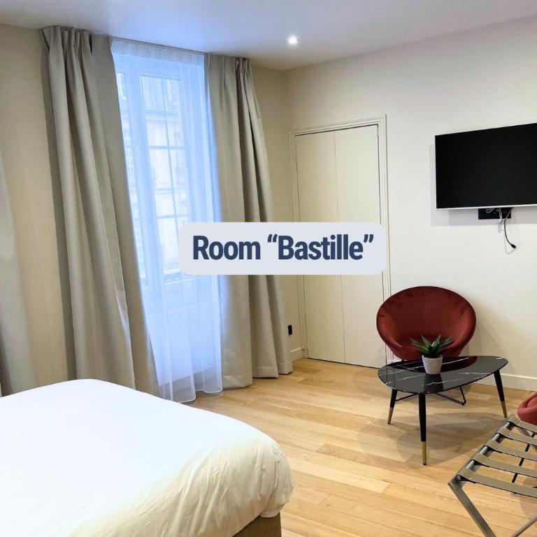 Les Chambres du Faubourg - Chambre Double avec Salle de Bains Privative - 9