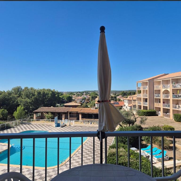 studio59, climatisé, parking, piscine, vue, wifi gratuit - Studio - Vue sur Piscine - 13