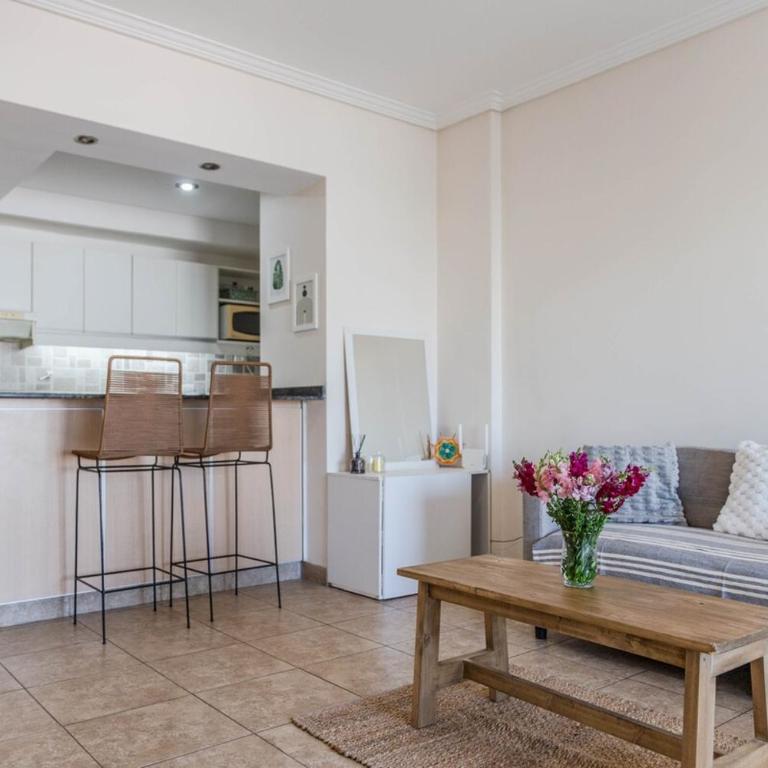 Depto en barrio residencial CABA - 2 personas con balcón y parrilla - Apartamento de 1 dormitorio - 43