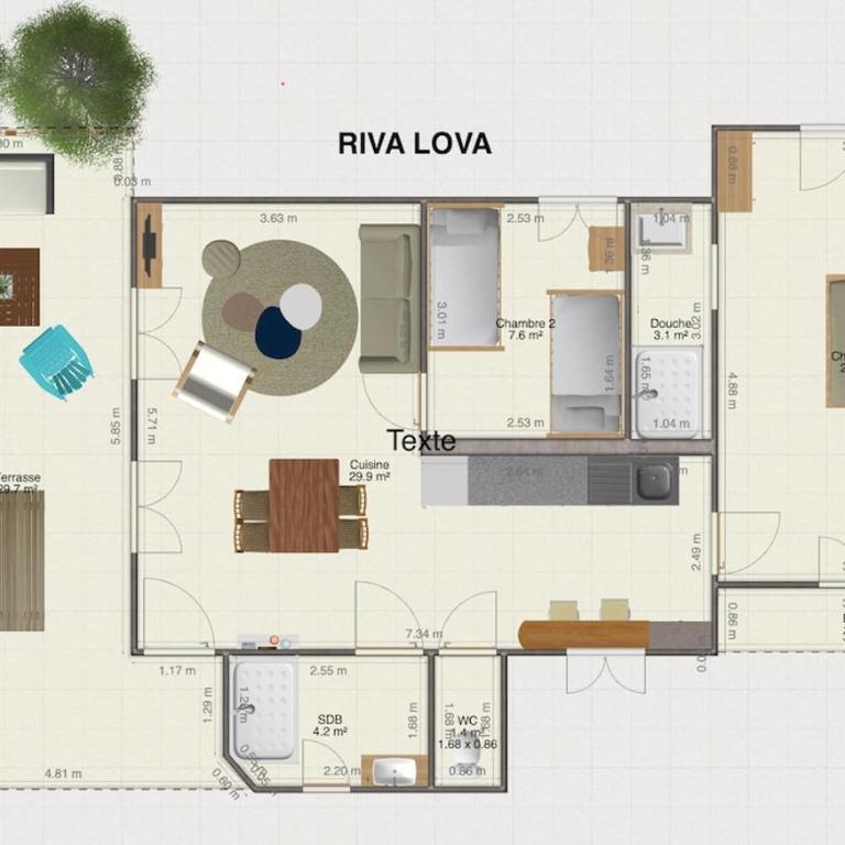 VILLA RIVA, terrasse plein sud, plage à pied, 4 à 6 personnes - Appartamento con 2 Camere da Letto - 44