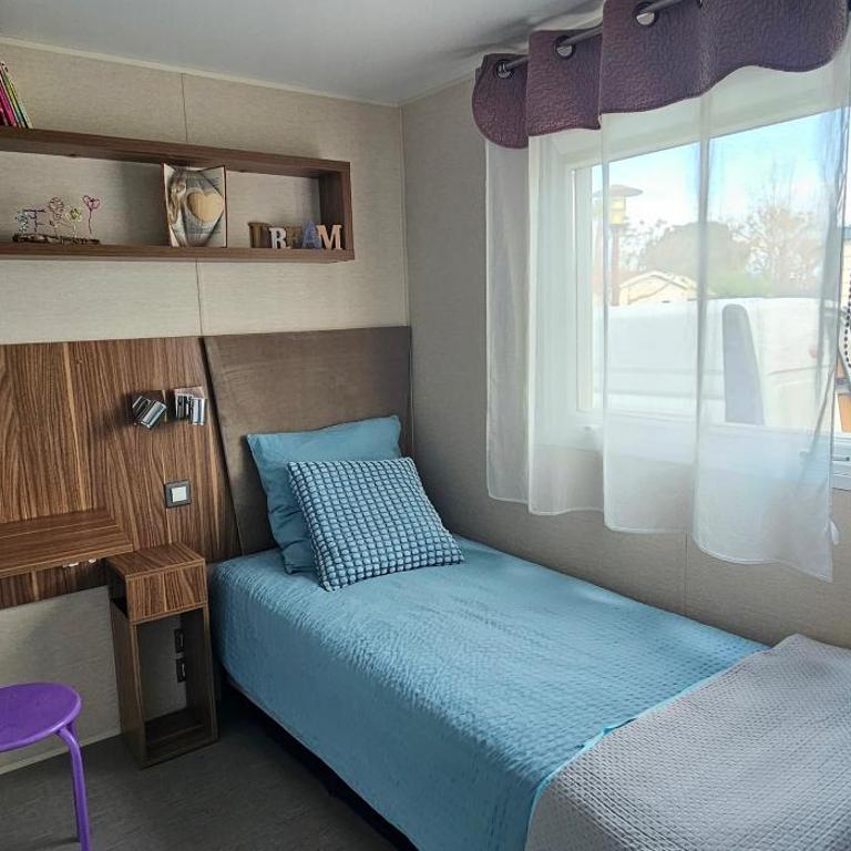 Mobil-home Évasion Valras tout confort 40 m2 - Camping Les Sables du Midi Valras-Plage - Bungalow mit 3 Schlafzimmern - 40