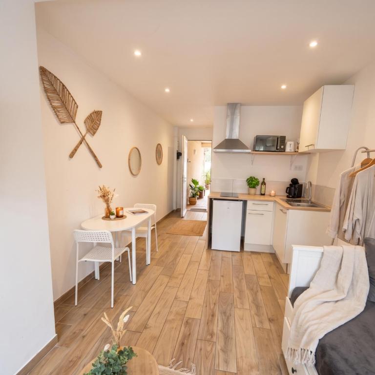 Charmant appart avec jardin privé wifi et clim - proche mer -1 - Apartamento de 1 dormitorio - 8