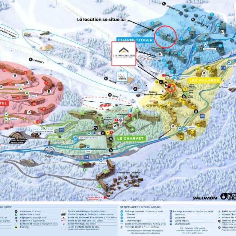 Résidence Aiguille Grive Bat I - Duplex pour 5 personnes à Arc 1800 dans le village de Charmettoger, skis aux pieds MAE-1738 - Apartamento - 21