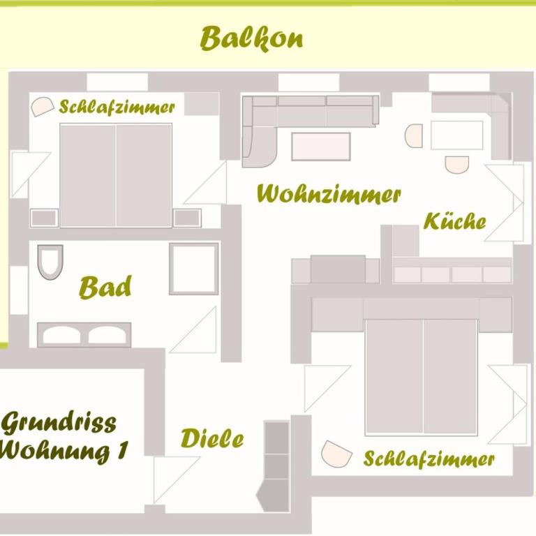 Haus Frechen - Apartment mit 2 Schlafzimmern und Balkon - 8