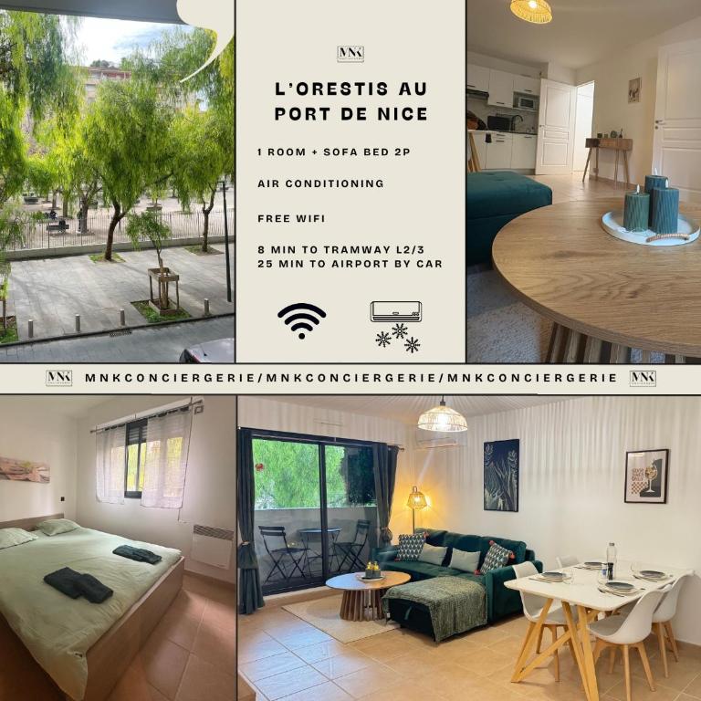 MNK - Appartement avec balcon et AC - 6 min du Port de Nice - Appartement 1 Chambre - 1