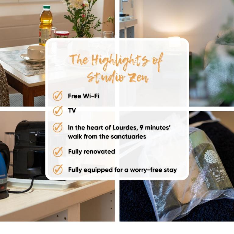 Studio Zen - 9 min sanctuaires - Rénové & équipé - 2 personnes - One-Bedroom Apartment - 2