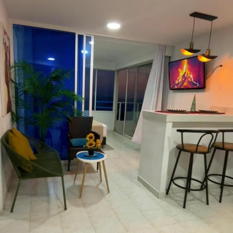 Apartamento hermoso en cartagena el laguito bocagrande con vista al mar - Two-Bedroom Apartment - 10