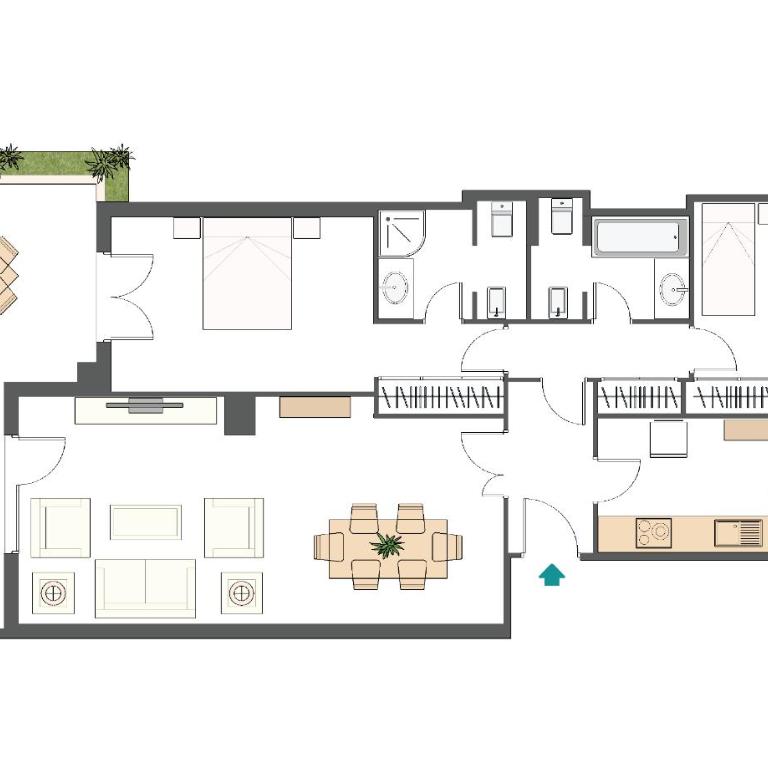 Mediterranean apt with seaview, 365-Day open pool and walking distance to the beach - Apartamento de 2 dormitorios - 46