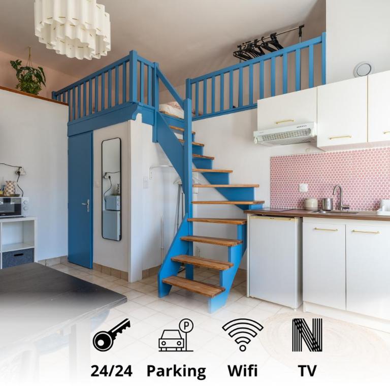 Studio Pop, calme, lumineux, parking privé devant - One-Bedroom Apartment - 1