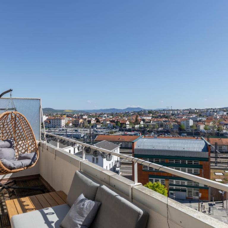 G'Art déco, 2 terrasses & vue Puys, gare & centre - Appartamento con 1 Camera da Letto - 30