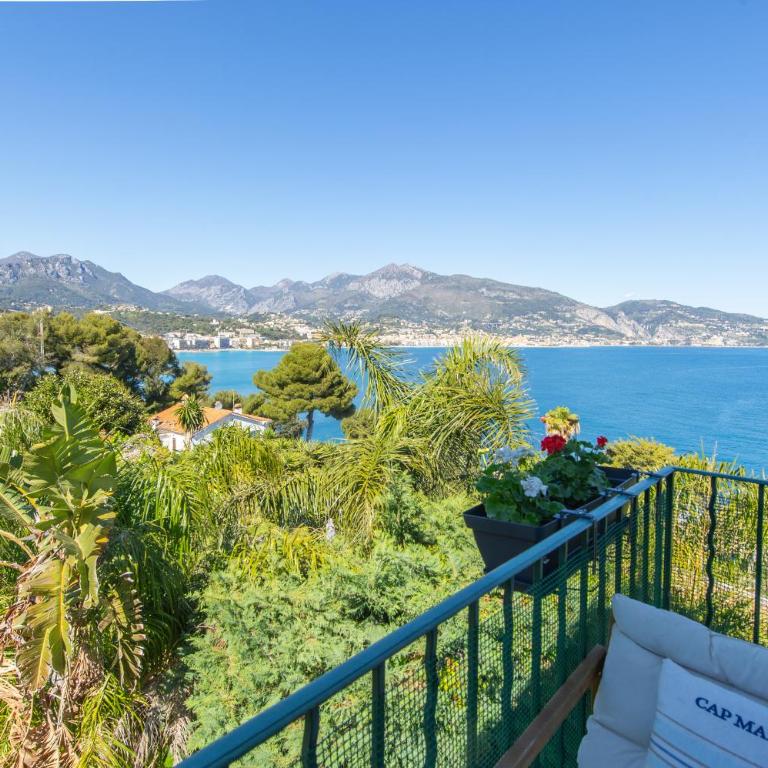 LE PAVILLON SISSI - Sublime logement-Vue mer extraordinaire-Roquebrune - Appartement 2 Chambres avec Balcon et Vue sur la Mer - 3