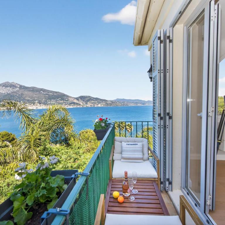 LE PAVILLON SISSI - Sublime logement-Vue mer extraordinaire-Roquebrune - Appartement 2 Chambres avec Balcon et Vue sur la Mer - 19