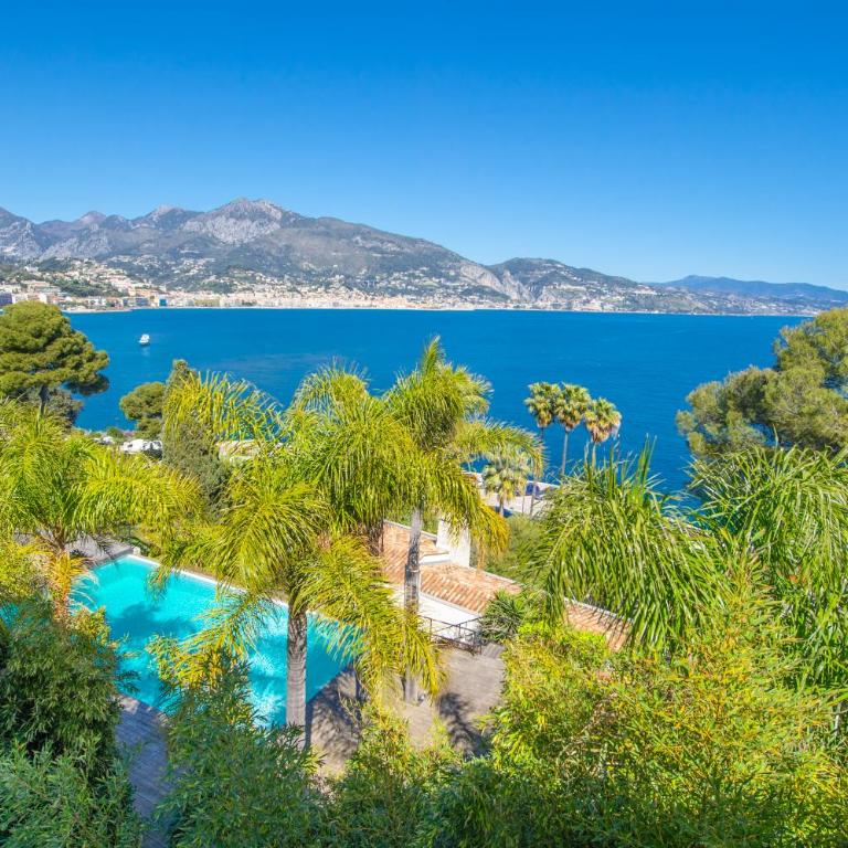 LE PAVILLON SISSI - Sublime logement-Vue mer extraordinaire-Roquebrune - Appartement 2 Chambres avec Balcon et Vue sur la Mer - 20