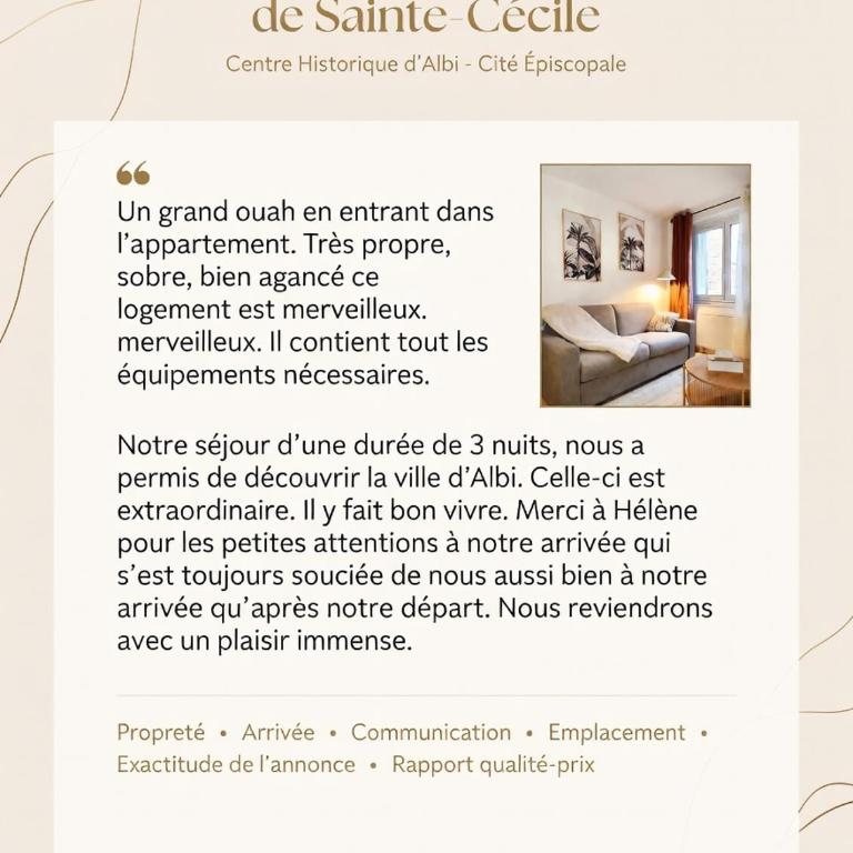 Le petit marché de Sainte Cécile- Centre historique Albi - Appartement 1 Chambre - 30