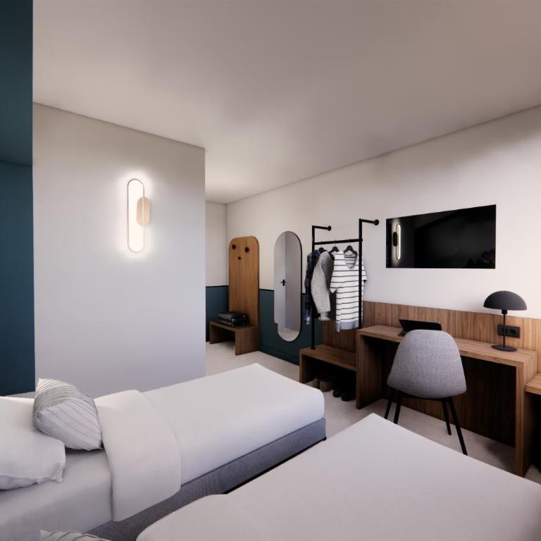 Kyriad - L'Isle D'Abeau Bourgoin Jallieu - Chambre Lits Jumeaux - 3