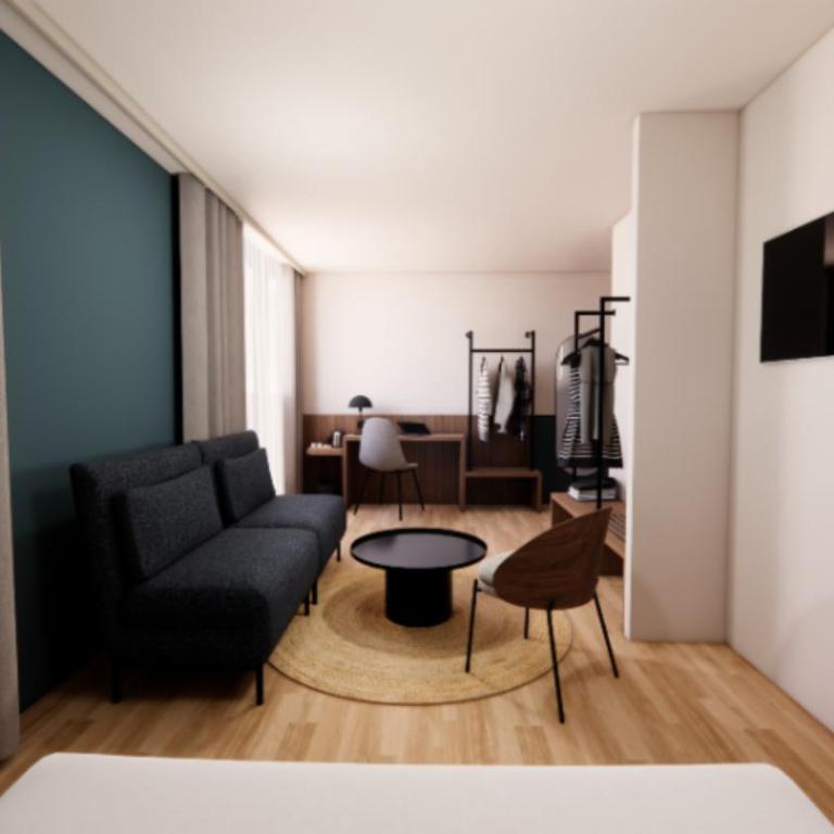 Kyriad - L'Isle D'Abeau Bourgoin Jallieu - Family Room - 1 Queen Bed 2 Single Beds - 3
