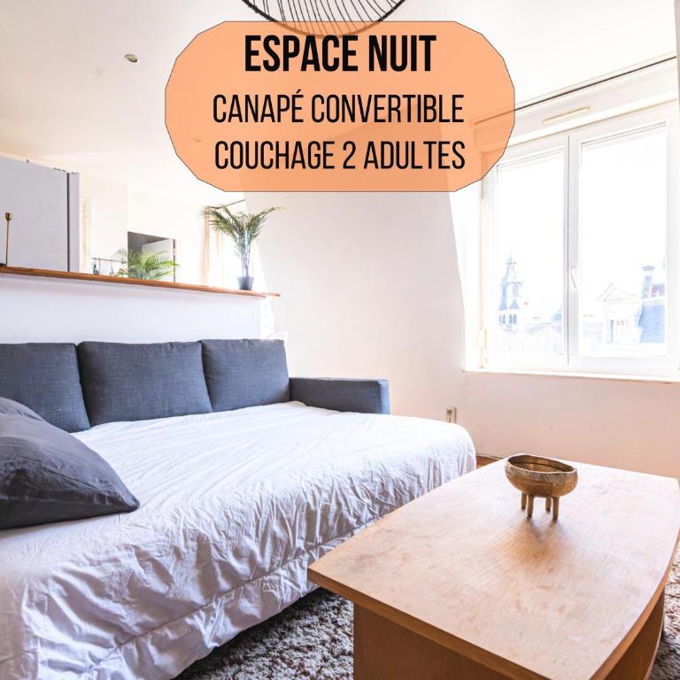 DAHLIA - Idéal pour Familles & Pros - Hypercentre - Vue Fontaine Subé et Cathédrale - Wifi - Machine à laver - Gare, Cathédrale de Reims, Commerces, Restaurants & Transports en commun accessibles à pied en moins de 10 minutes - Appartamento Deluxe con 1 Camera da Letto - 11