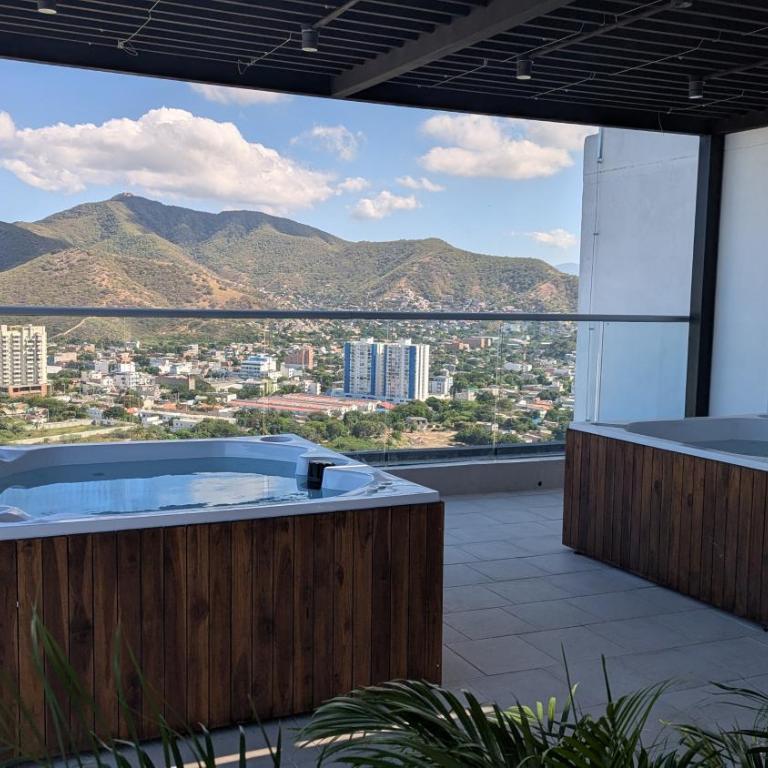 Vista al mar en Salguero Sunset Piscina 6 personas 1606 - Two-Room Apartment - 3