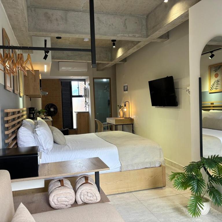 Beautiful loft 30 living room balcony - Apartamento de 1 dormitorio - 18