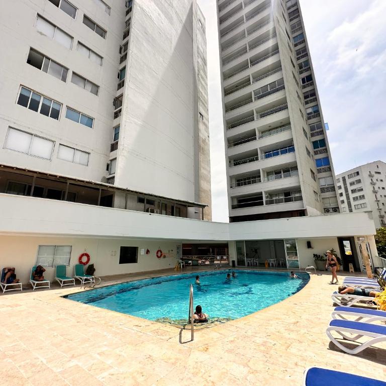 Relajante Vista al Mar, ApartaEstudio Piso Alto, Laguito-Bocagrande, A pocos pasos de la Playa Cerca hotel Dann - One-Bedroom Apartment - 22