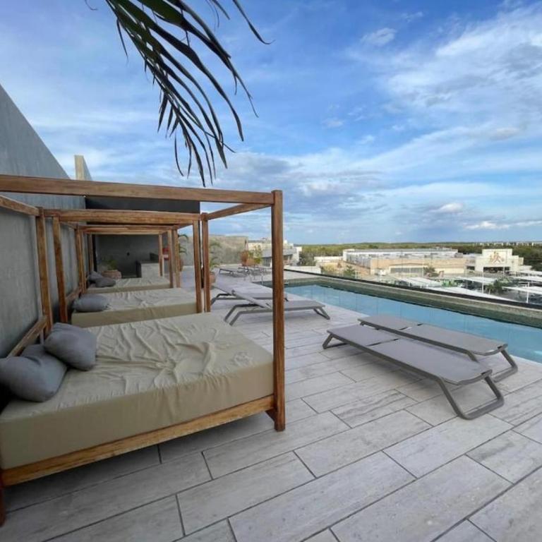 Penthouse with private Pool, Balcony & padel - Estudio Deluxe con cama grande - 25