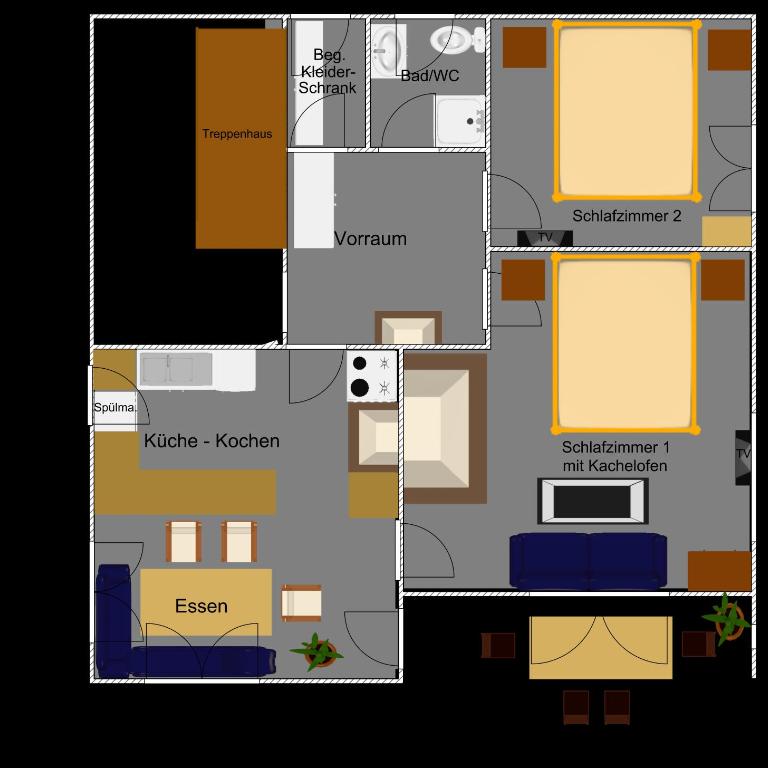 Appartement Mama - Apartment mit 2 Schlafzimmern und Terrasse - 41