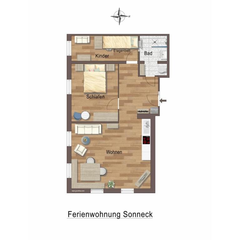 Ferienhof Westenried - Apartment mit 2 Schlafzimmern und Bergblick - 3