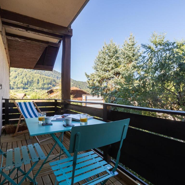 Apt La Sauvageonne in Servoz Balcony & Mountain views - Happy Rentals - Appartement avec Balcon - 15