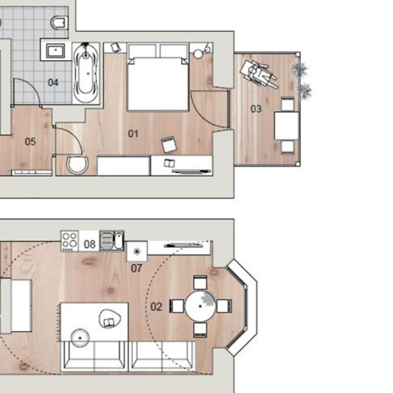 Residence Grünbacher - Appartamento Superior con 1 Camera da Letto e Balcone - 15