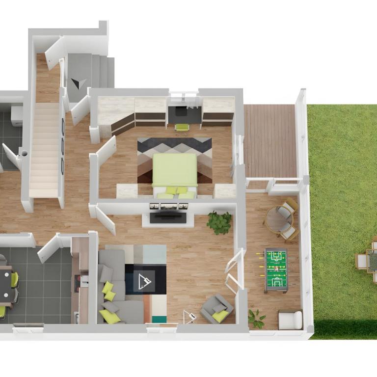Ferienwohnung Seenähe - Apartment mit 1 Schlafzimmer und Gartenblick - 2
