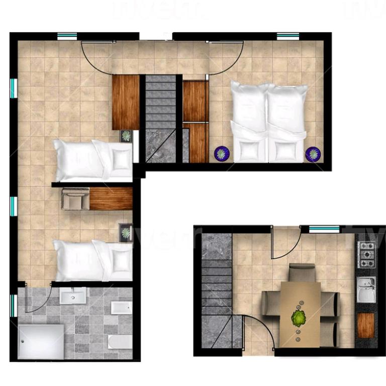 Ciasa Willy App Conturines - Deluxe-Apartment mit 2 Schlafzimmern und Gartenblick - 24