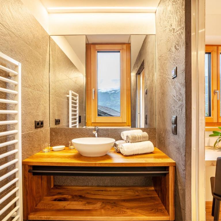 Huetterhof Apartement Winter - Deluxe-Apartment mit 2 Schlafzimmern und Gartenblick - 14