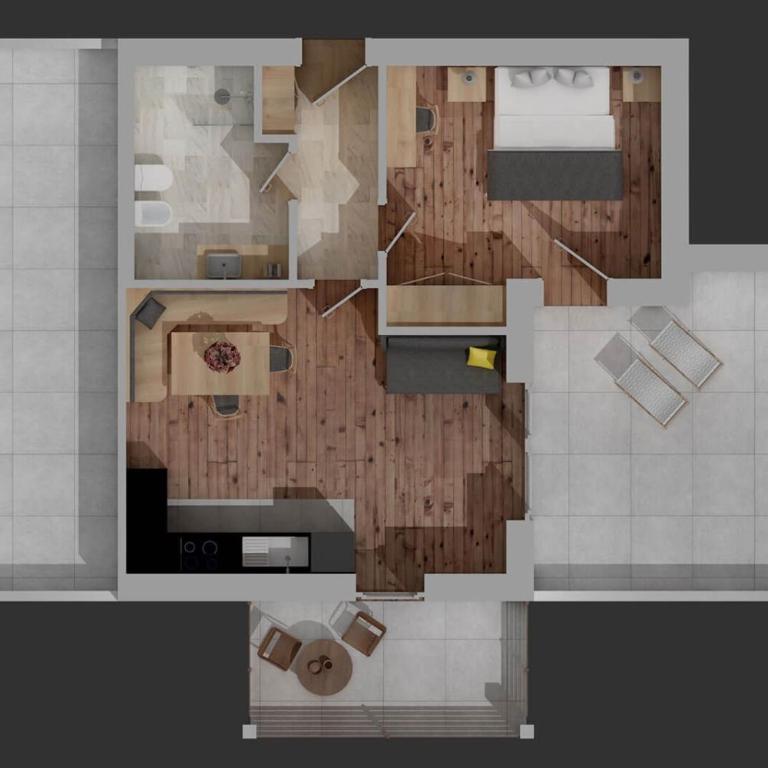 Platiederhof Apt Lajen - Appartamento Superior con 1 Camera da Letto e Balcone - 33