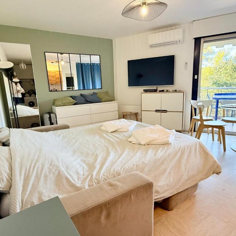 Appt 4pers, piscine, clim,parking - Superior One-Bedroom Apartment with Balcony - 8