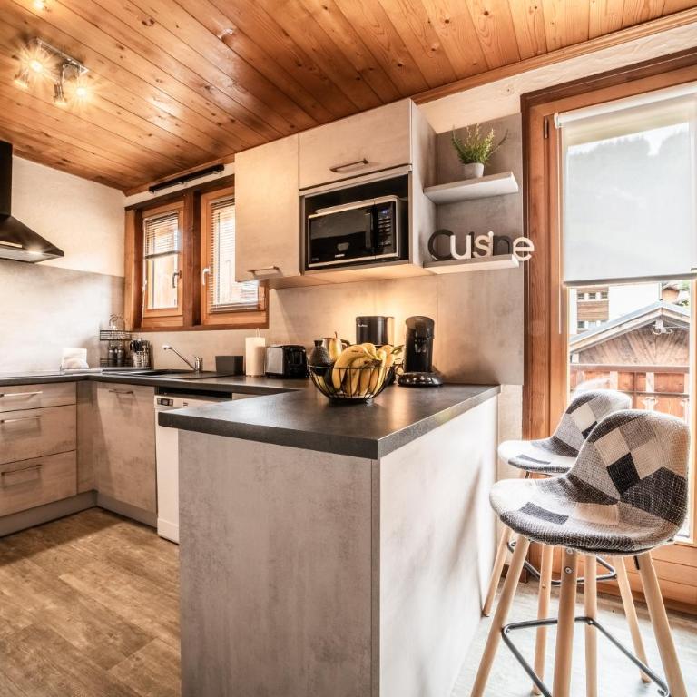 Appartement chalet - Le Caribou - Premium Apartment mit 3 Schlafzimmern und Balkon - 13