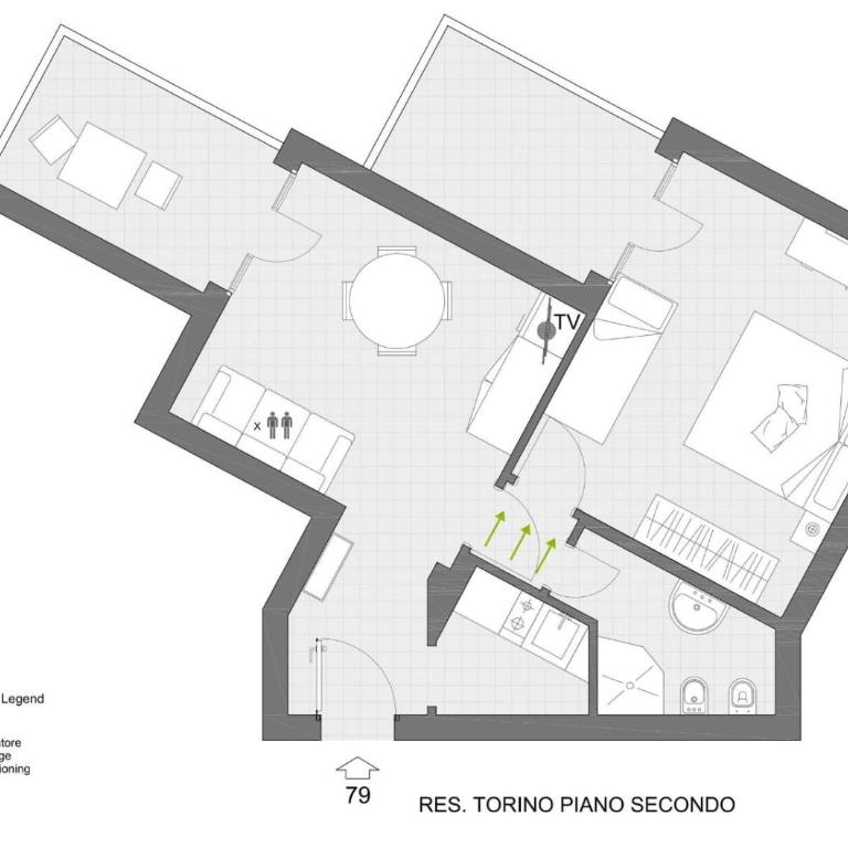 Residence Torino 79 - Appartamento Superior con 1 Camera da Letto e Balcone - 9