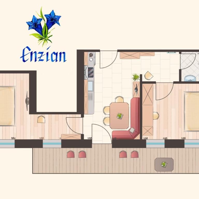 Voppichlhof App Enzian - Appartamento Deluxe con 2 Camere da Letto e Vista Giardino - 12