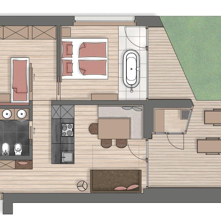 Oberplunerhof Luxury Chalet Skyline - Appartamento Deluxe con 2 Camere da Letto e Vista Giardino - 45