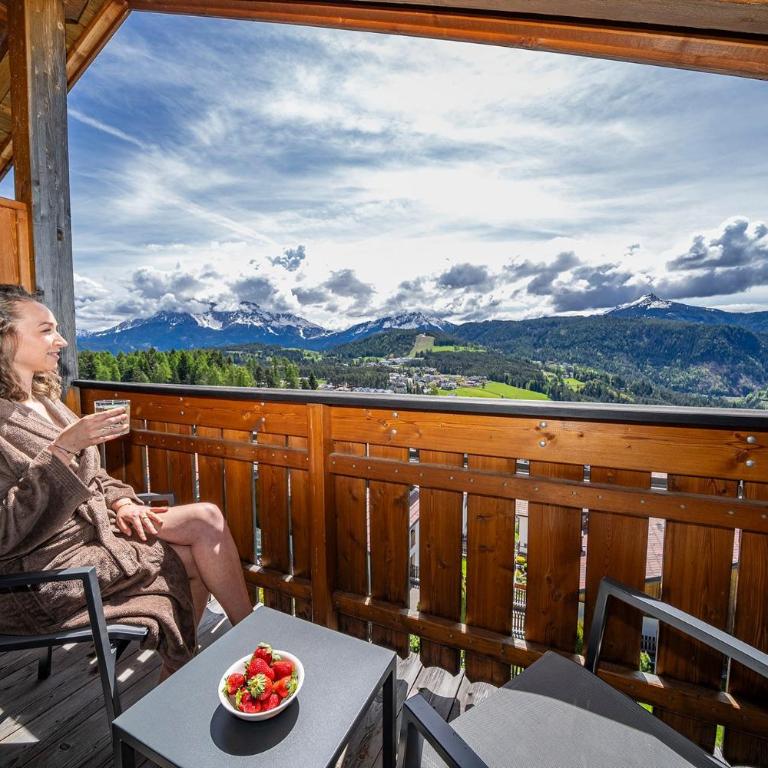 Chalet Schlossberg Schlern - Superior Apartment mit 1 Schlafzimmer und Balkon - 11