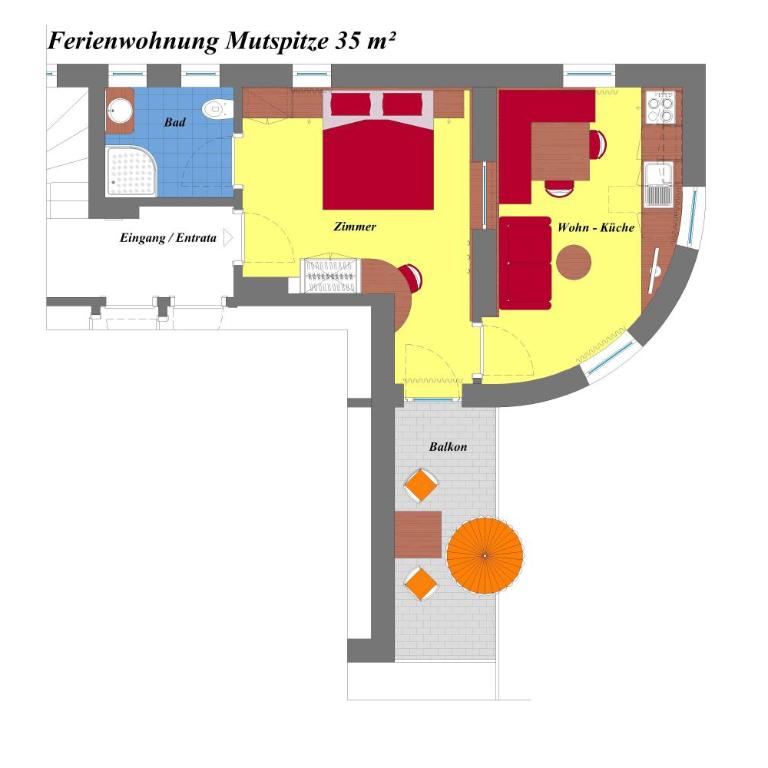 Obermoarhof Mutspitze - Superior Apartment mit 1 Schlafzimmer und Balkon - 26