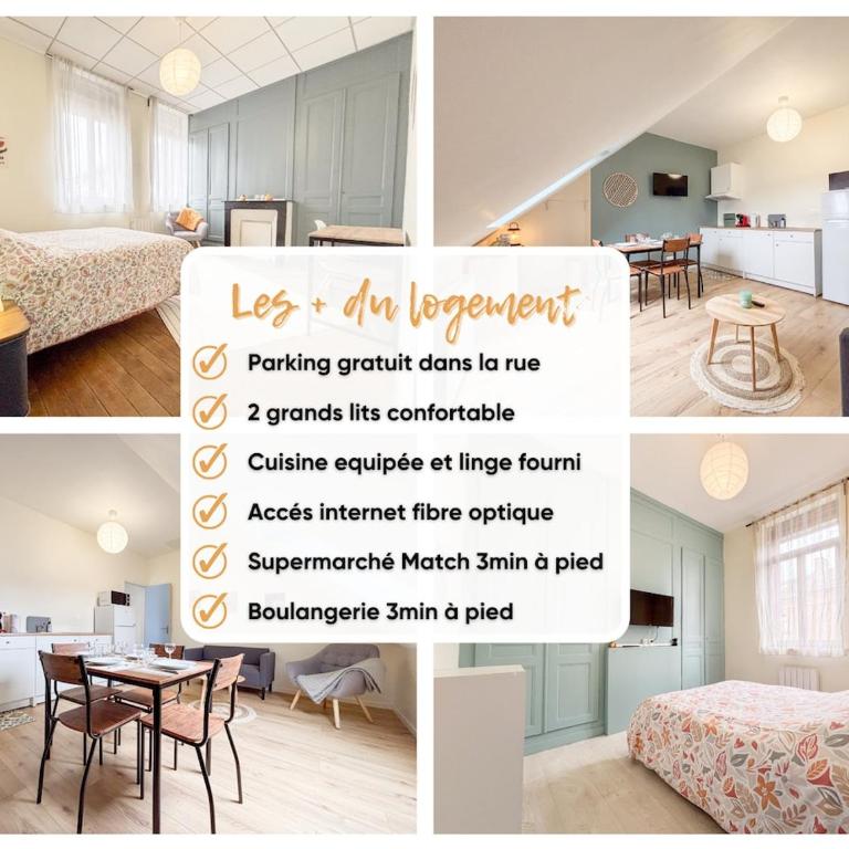 Appt 4 pers - Parking gratuit - WiFi - Appartement 2 Chambres - 4