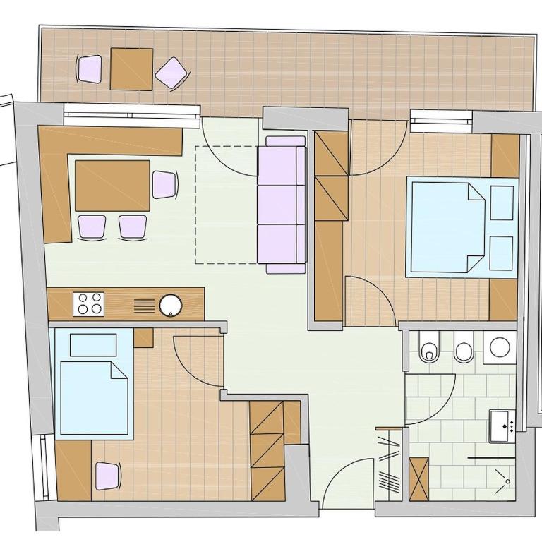 Huberhof App Golden Delicious - Deluxe-Apartment mit 2 Schlafzimmern und Gartenblick - 35