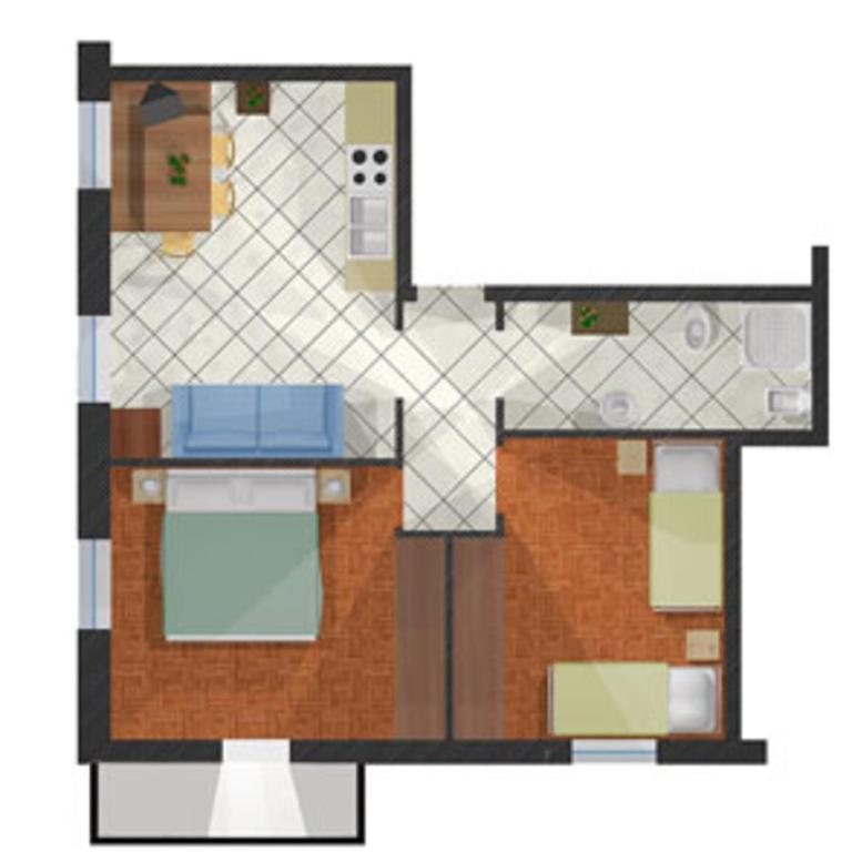 Tre - Two-Bedroom Deluxe Apartment with Balcony - 19