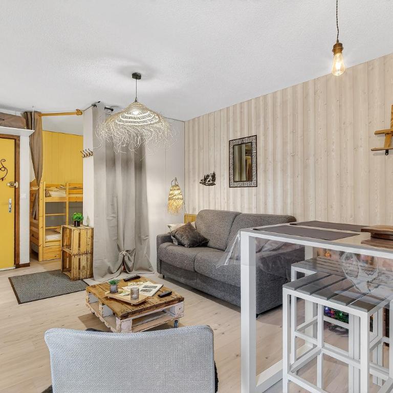 Studio 5 Pers, rdc, pied des pistes - Appartement 1 Chambre - Vue sur Jardin - 9